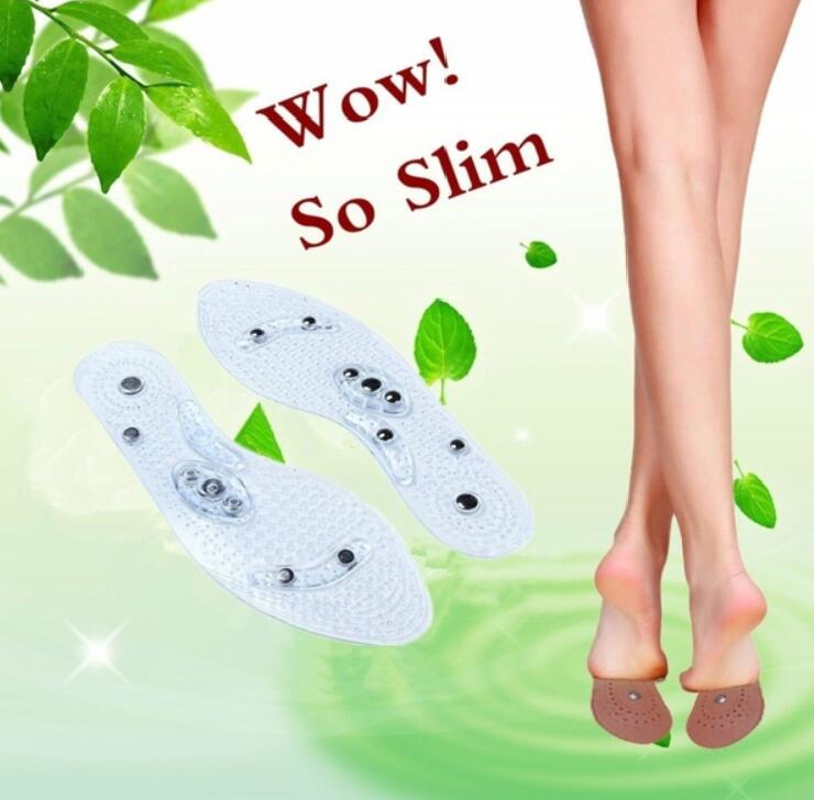 New Men and Women Magnetic Therapy Foot Insole Transparent Silicone Anti-fatigue Health Care Massage Slimming Weight Loss Insole Secondary image