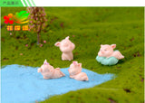 2pcs/lot Piggy Story Micro Landscape Resin Crafts Small Decoration Keychain Accessories Dolls 12 Zodiac Pigs