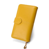 Women Wallet Leather Card Coin Holder Money Clip Long Clutch Phone Wristlet Trifold Zipper Cash Photo Famous Brand Female Purse