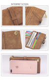 New Fashion Elegant Women Wallets Drawstring Nubuck Zipper Luxury Brand Famous Designer Card Wallet Women Purse PU Wallet Female