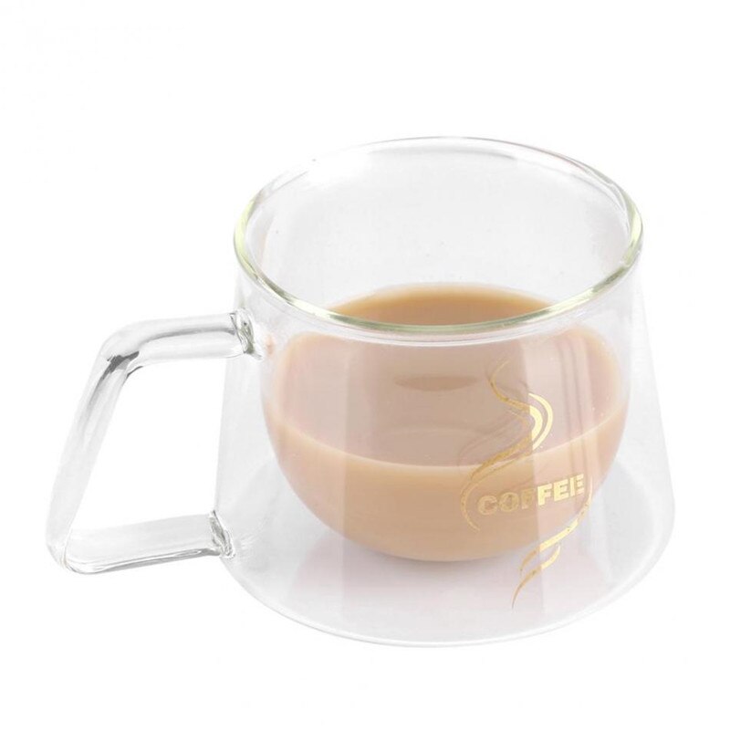 Double-Wall Insulated Glass Coffee Cup Glass Cup Office Garden Cafe Home Heat Resistant Mug Glassware Coffee Tea Milk Cafe Cup Secondary image