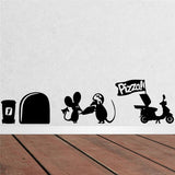 Funny Love Mouse Hole Wall Stickers For Kids Rooms Wall decals vinyl Mural Art Home decoration Vintage Poster