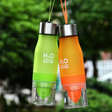 New Xmas Gift 650ml Water Bottle plastic Fruit infusion bottle Infuser Drink Outdoor Sports Juice lemon Portable Kettle