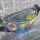 New Fanny Pack Multi-function Steam Punk Leg Fashion  Chest Bag Reflective Laser Shoulder Bag Women's Belt Waist Bag Pochete