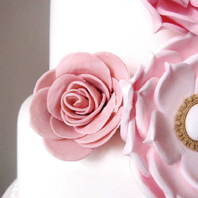 Cake Decorating Gumpaste Sugar Craft Easiest Rose Ever Cutter Fondant 3Pcs/Set Cookie Cutter Rose Flower Maker Secondary image