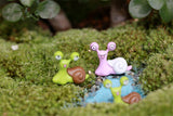 XBJ090 Mini 10pcs Couple snail Bottle decoration supplies moss micro landscape deco  Garden deco Creative handicrafts