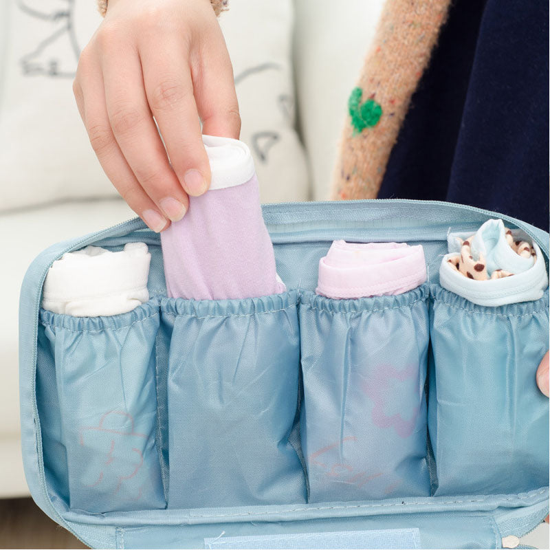 Storage Bags Family Organizador Moistureproof Waterproof Travel Accessories Nylon Save Space Antibiosis Underwear Bra Bag Secondary image