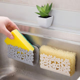 Kitchen Bathroom Drying Rack Toilet Sink Suction Sponges Holder Rack Suction Cup Dish Cloths Holder Scrubbers Soap Storage