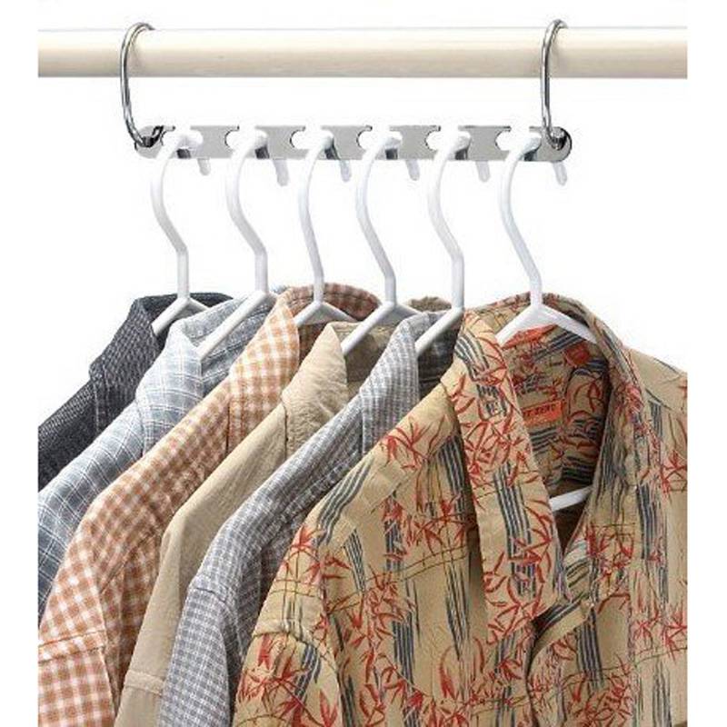 6 Pcs/Set Shirts Clothes Hanger Holders Save Space Non-slip Clothing Organizer Practical Racks Hangers for Clothes Dropshipping Main image