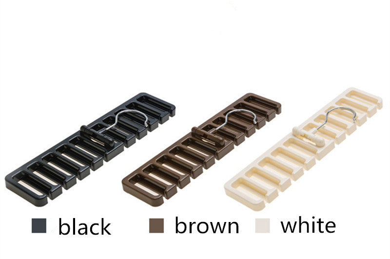 10 Grid Storage Rack Tie Belt Organizer Space Saver Rotating Scarf Ties Hanger Holder Hook Closet Organization Tops Bra Belt Bag Main image