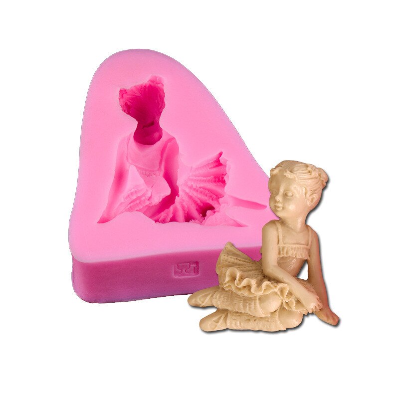 Hot Birthday Gift DIY Handmade Fondant Candle Molds Sugar Craft Tools Baby Girl Craft Art Silicone Soap Mold Main image
