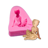 Hot Birthday Gift DIY Handmade Fondant Candle Molds Sugar Craft Tools Baby Girl Craft Art Silicone Soap Mold