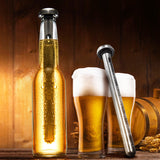 Stainless Steel 2 pcs Wine Liquor Chiller Cooling Ice Stick Rod In-Bottle Pourer Beer Quick Simple