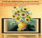 Diamond Mosaic Sunflowers 5D Round Rhinestones DIY Smiling Sunflower Diamond Painting Cross Stitch Diamond Embroidery
