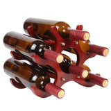 Creative Wooden Style Wine Rack 6 Pcs Wine Holders Wine Bottle Display Stand Organizer Bar Storage Racks