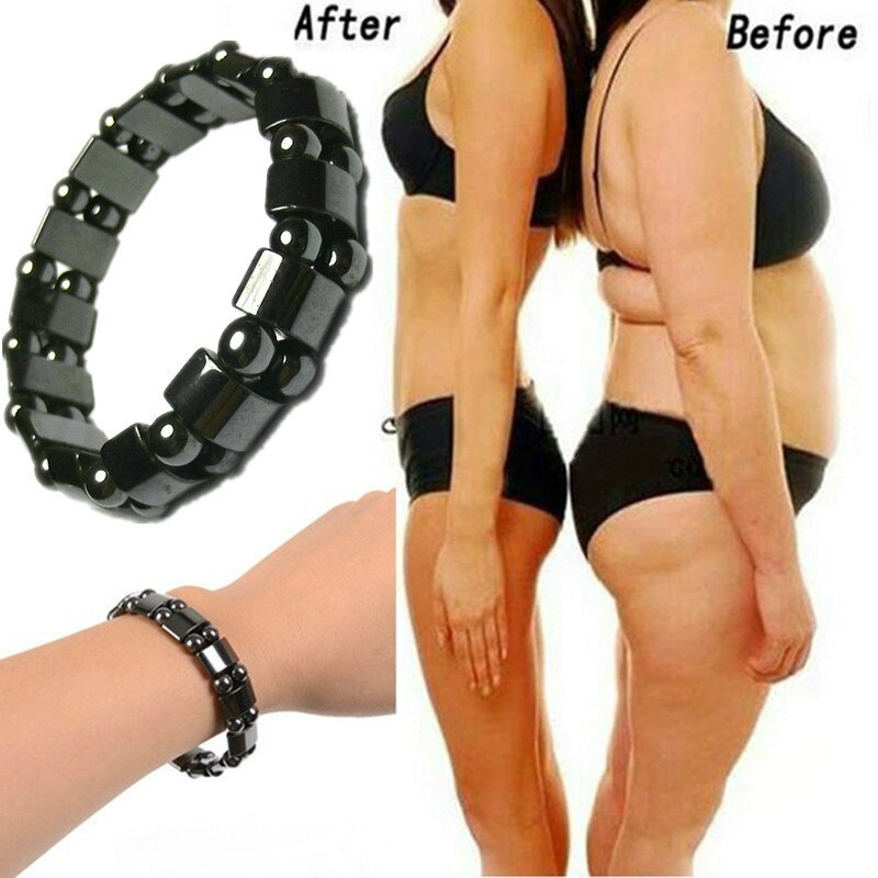 Adjustable Weight Loss Round Black Stone Magnetic Therapy Bracelet Health Care Luxury Slimming Product Secondary image