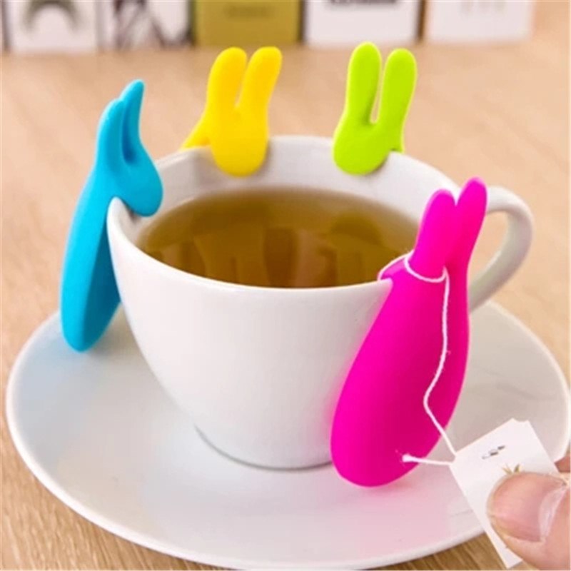 Creative Silicone Gel Rabbit Shape Tea Infuser Bag Holder Candy Colors Mug Gift-F1FB Main image