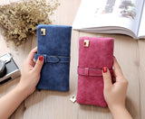 Fashion Luxury Brand Women Wallets Matte Leather Wallet Female Coin Purse Wallet Women Card Holder Wristlet Money Bag Small Bag
