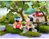1pc micro landscape decoration DIY landscaping accessories material bow couple potted decoration couple decoration