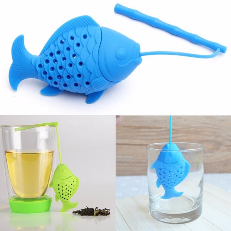 Fish Design Food Grade Silicone Loose Tea Leaf Infuser Herbal Spice Infuser Filter Strainer Drinkware Secondary image