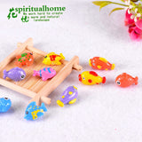 3pcs/lot colorful fish Mediterranean style resin decoration micro landscape decoration creative decorative ornaments