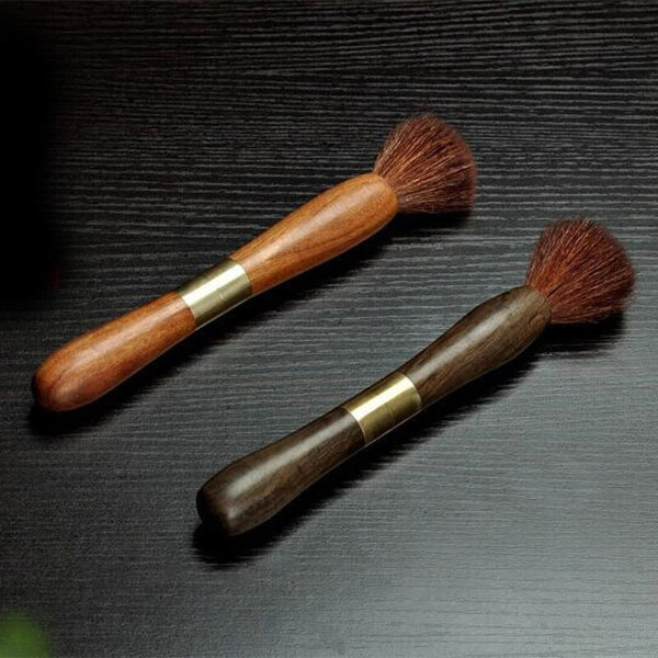 Natural Wood Tea Sets Brush Kungfu Teapot Tea Tray Cleaning Tools Stainless Puerh Tea Knife Needle Accessories Two-In-One