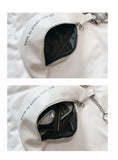 Zipper PU Leather Fanny Pack Women Shoulder Chest Bag Lady Belly Belt Bag Multifunctional Waterproof Waist Pack Black White