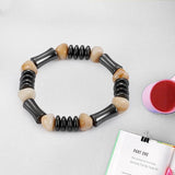 1Pc Magnet Bracelet Slimming Weight Loss Bracelet Slimming Hand Chain Round Hematite Magnetic Stone Therapy Jewelry Health Care