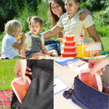 Silicone Lunch Box Portable Bowl Colorful Folding Food Container Lunchbox 350/500/800/1200ml Eco-Friendly