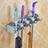 Kitchen Organizer Mop Holder 5/4/3 Position Brush Broom Hanger Storage Rack Household Mop Brush Hanger Kitchen Gadgets