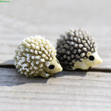 XBJ057 Miniature Hedgepig Set of 3pcs  Resin Hedgehog Figurine Garden Flower Pot Home Decoration