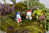 XBJ093 Mini 2pcs Big ear dog decoration supplies moss micro landscape deco  Garden deco Creative handicrafts
