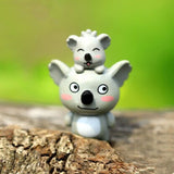 XBJ161 Mini 6pcs Mother and son koala decoration supplies moss micro landscape deco  Garden deco Creative handicrafts