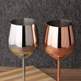 304 Stainless Steel Red Wine Glass Silver Rose Gold Goblets Juice Drink Champagne Goblet Party Barware Kitchen Tools 500ml