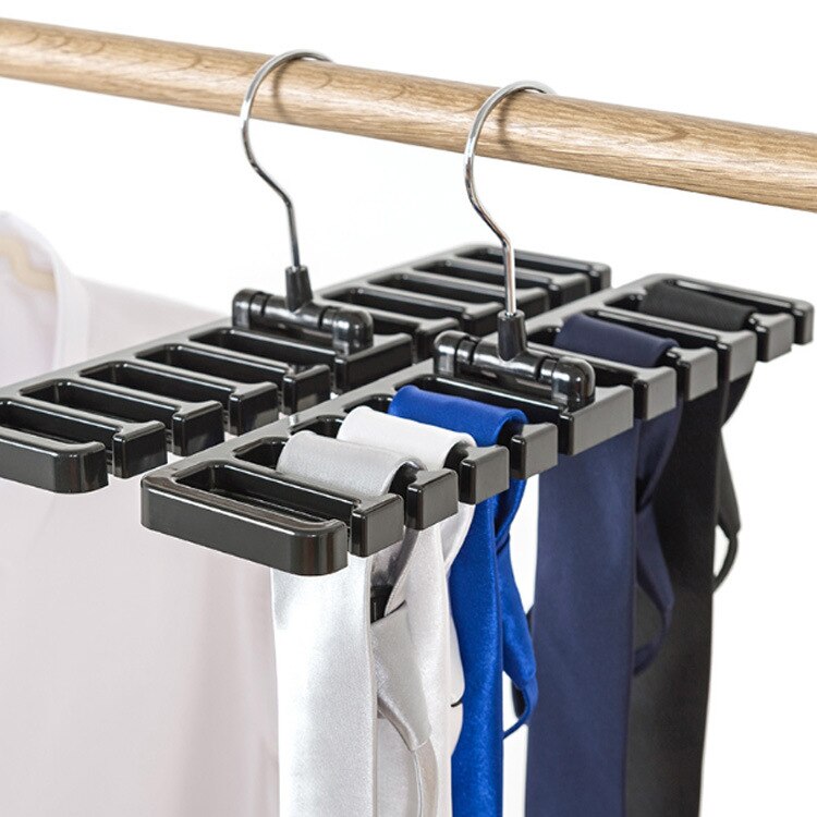 10 Grid Storage Rack Tie Belt Organizer Space Saver Rotating Scarf Ties Hanger Holder Hook Closet Organization Tops Bra Belt Bag