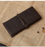 Long business and leisure hand holding High-quality cow leather multi-card purse Genuine Leather men's wallet