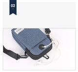 Waterproof Men Shoulder Bag Oxford Crossbody Bags Mini Back Pack Usb Kids Wallet Messenger Bag Men Small Travel Pouch