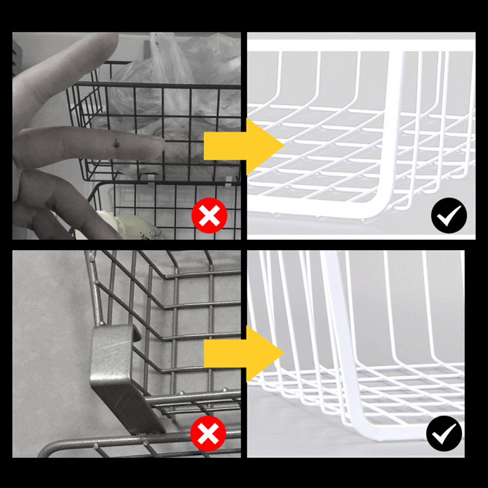 Home Storage Basket Kitchen Multifunctional Storage Rack Under Cabinet Storage Shelf Basket Wire Rack Organizer Storage