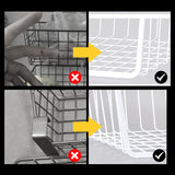 Home Storage Basket Kitchen Multifunctional Storage Rack Under Cabinet Storage Shelf Basket Wire Rack Organizer Storage