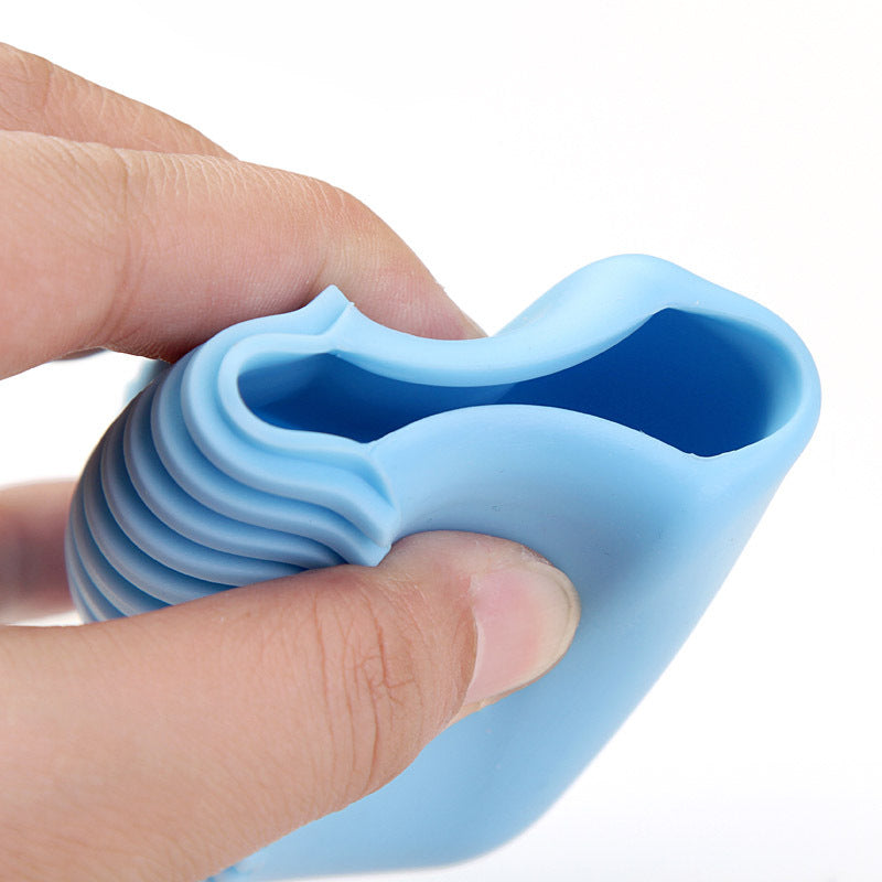 Convenient Colorful 1 pc Cleaning Washing Flexible Scrub Brush Hand-held Mini Washboard Antiskid Creative