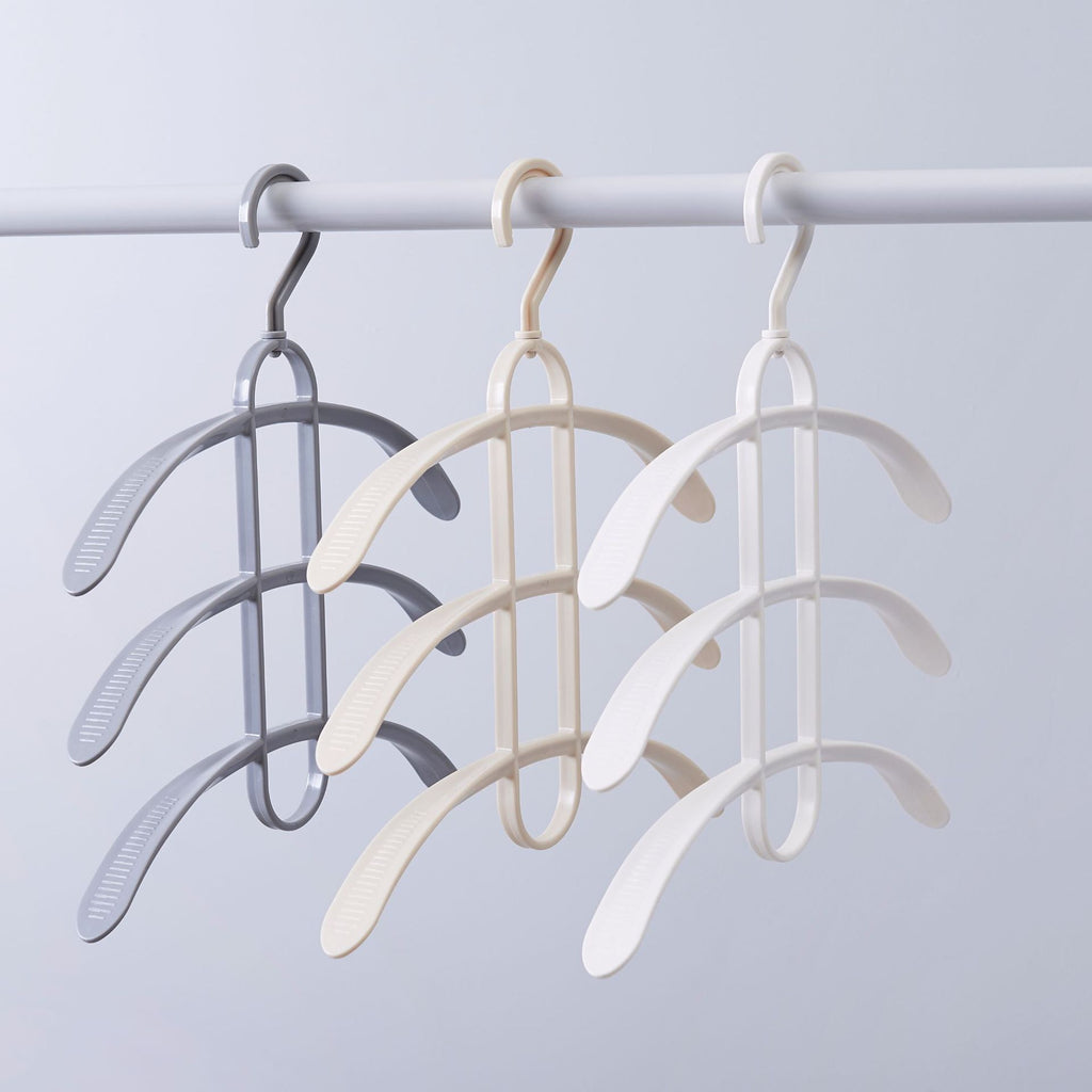 Multilayer Fish Bone Shape Stainless Steel Clothing Storage Racks Clothes Hanger Storage Holder Wardrobe Laundry Drying Rack
