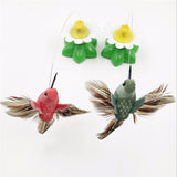 Pet Cat Toys Electric Rotating Colorful Butterfly and birds Funny Pet Scratch feather Toy For Cats Kitten interactive