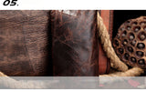 Oil wax leather men's leather wallet casual retro long wallet large capacity multi-position clutch men's purse