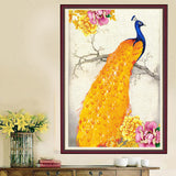 DIY 5D Diamond Embroidery The peacock Round Diamond Painting Cross Stitch Kits Diamond Mosaic Home Decoration