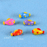3pcs/lot colorful fish Mediterranean style resin decoration micro landscape decoration creative decorative ornaments