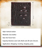 Crocodile pattern men's short wallet leisure wallet High-quality genuine leather Spring and summer new leather wallet