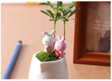 XBJ110 Mini 6PCS Heart-shaped rabbits decor supplies moss micro landscape deco  Garden deco Creative handicrafts