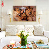 DIY 5D Diamond Embroidery The Beauty And The Beast Round Diamond Painting Cross Stitch Kits Diamond Mosaic Home Decor