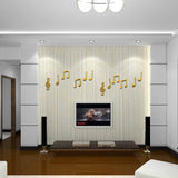 Dance Room Music Mirrored Wall Stickers Home Decor Background Room Acrylic waterproof Removable Mirrored Decor Sticker
