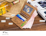 New Vintage High quality PU leather clutch male leather Wholesale ultra-thin fashion casual men's wallet clam